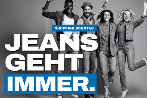 Shopping Sonntag? Jeans geht immer: Verkaufsoffener Sonntag bei YEANS HALLE Karlsruhe im Ettlinger Tor