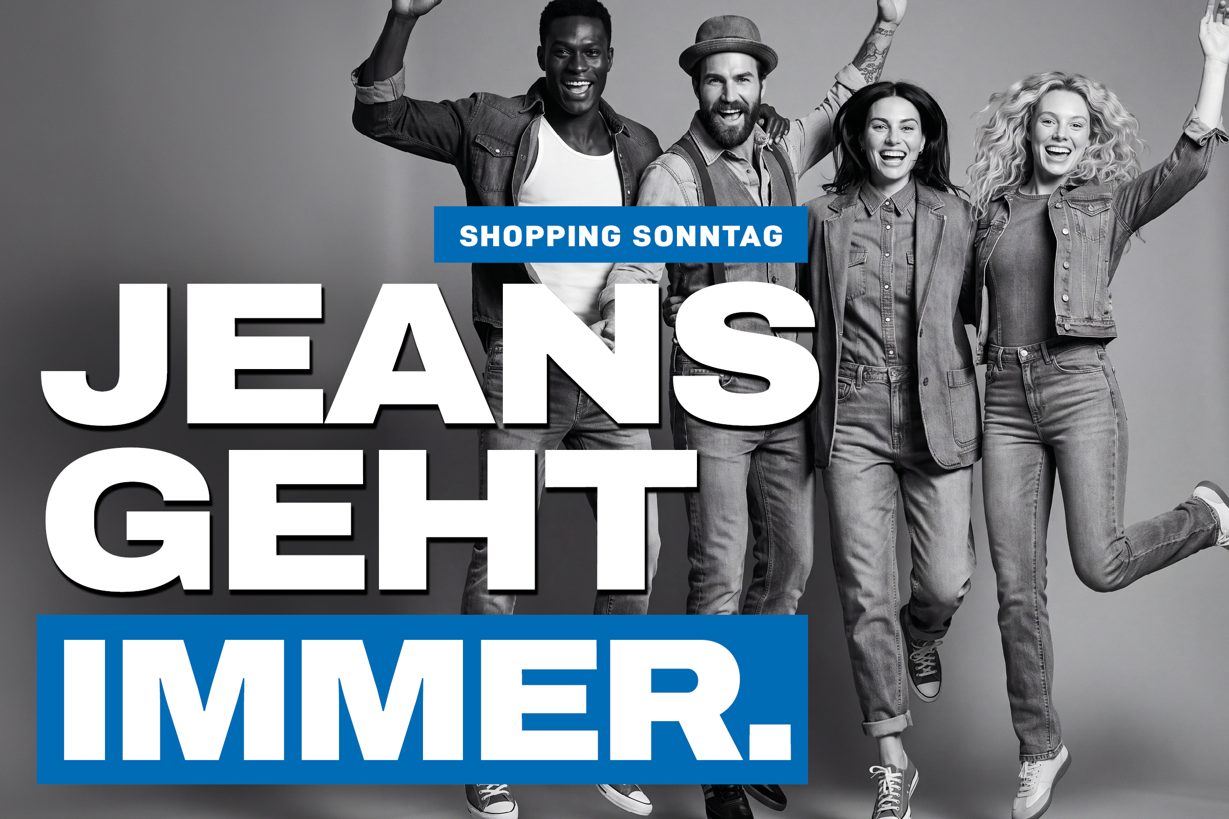 Shopping Sonntag? Jeans geht immer: Verkaufsoffener Sonntag bei YEANS HALLE Karlsruhe im Ettlinger Tor