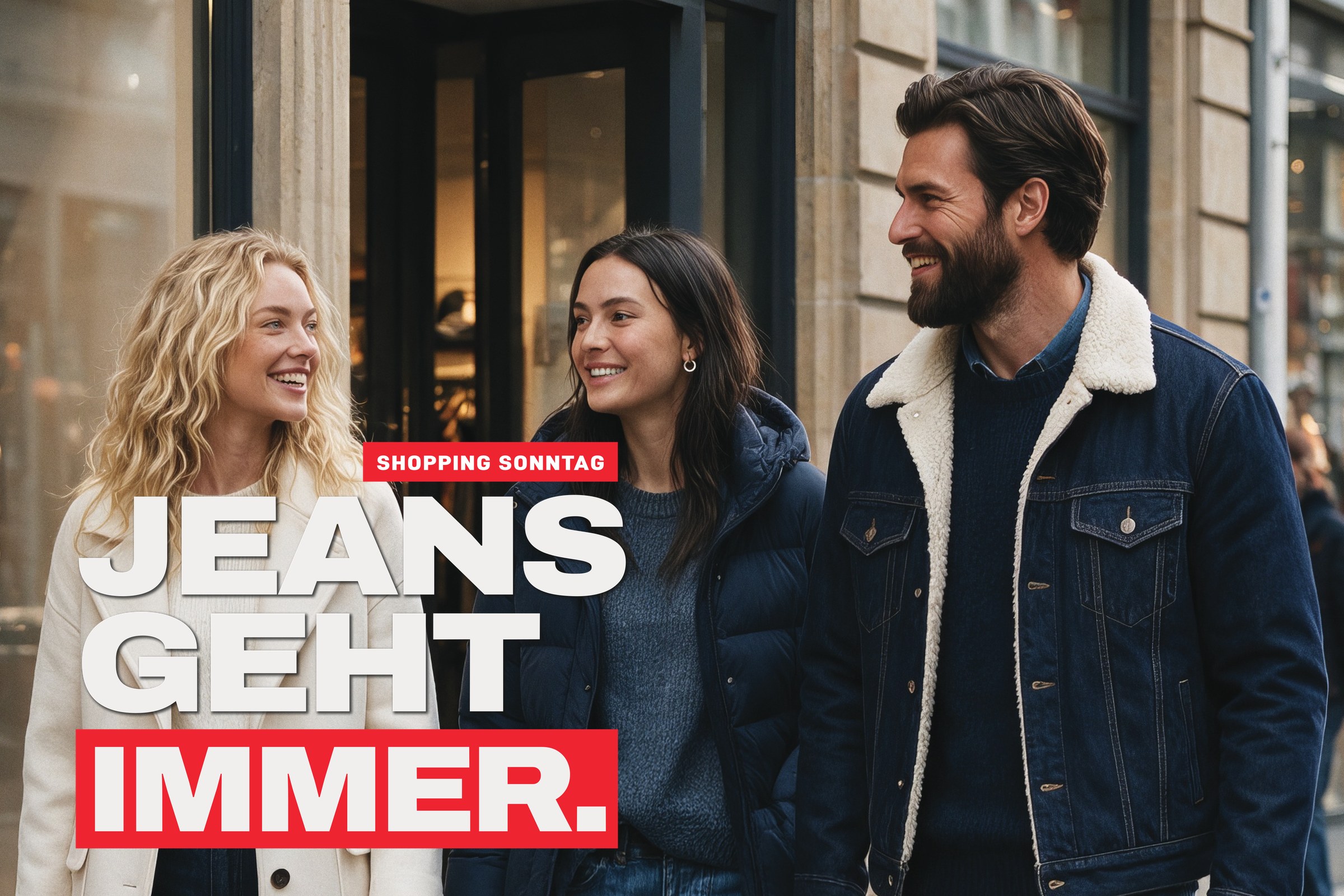 Shopping Sonntag? Jeans geht immer: Verkaufsoffener Sonntag bei YEANS HALLE Singen