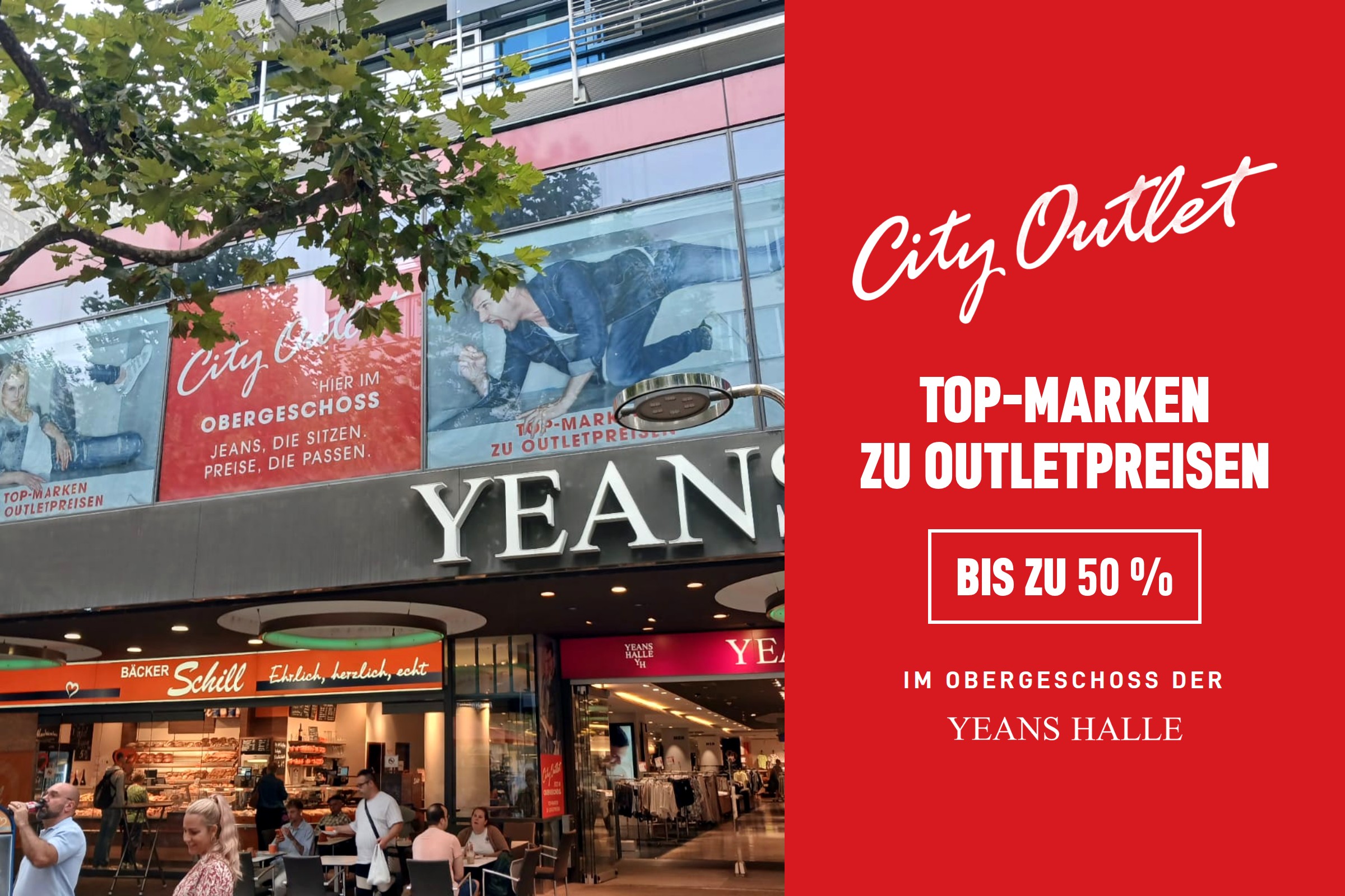 City Outlet im Obergeschoss der YEANS HALLE Stuttgart, Königstraße 3